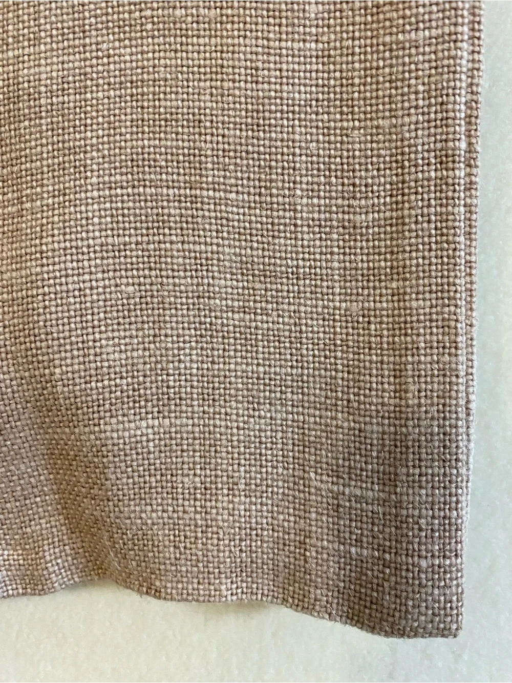 Pottery Barn Masters of Linen tan pink Belgian linen lumbar pillow cover